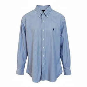 Ralph Lauren Men’s Blue White Stripe Performance Button Down Shirt Size L